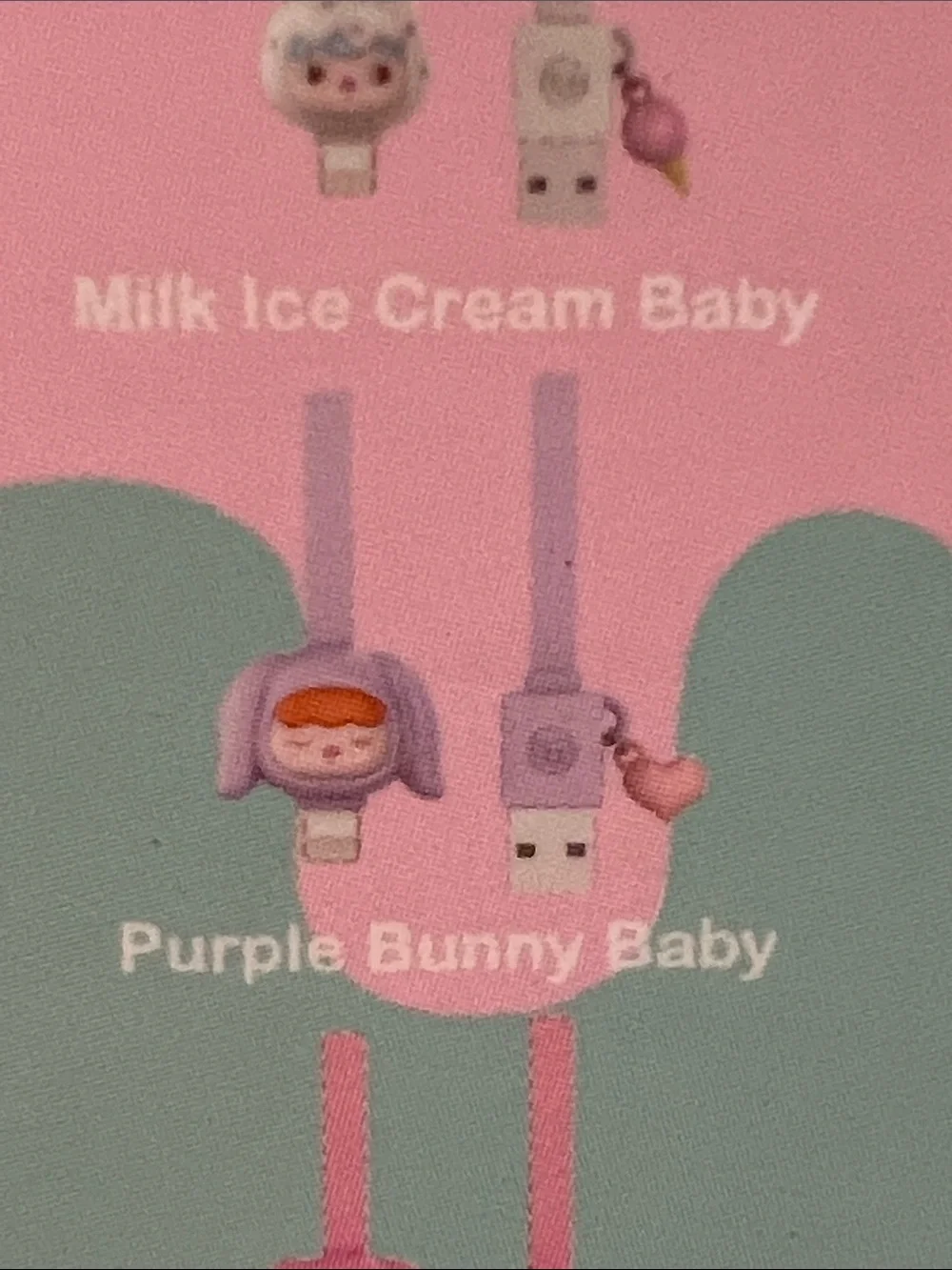 Pop Mart PUCKY Lightning Charging Cable - confirmed Pink Bunny Baby NIB